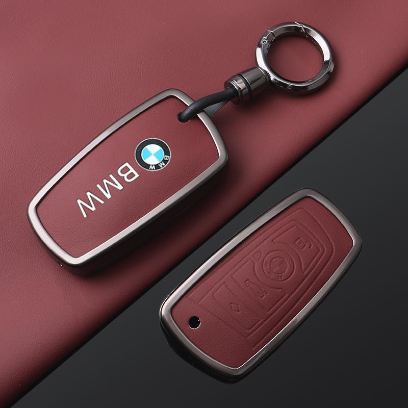 BBKT7 Zinc Alloy Leather Car Key Case Cover Shell For BMW F 3 5 7 Series X3 X5 F10 F20 F30 F40 E90 E92 E93 CAS4 FEM EWS5 Sticker