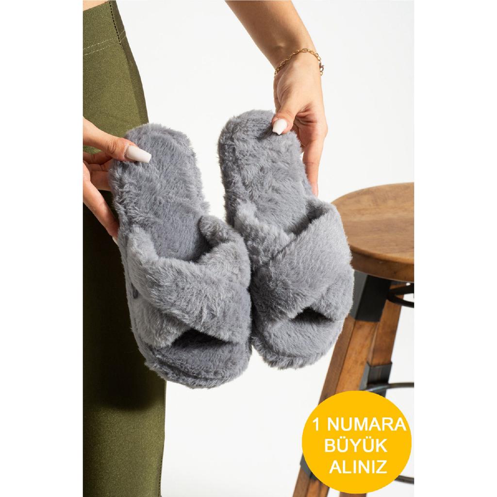 Женские домашние тапочки с пушистой крестообразной моделью, домашние тапочки для девочек, тапочки в приданое, нескользящая подошва