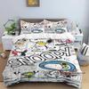 3D-Printed "Snoopy" Series Bedding Set with Cute Cartoon Patterns — Duvet Cover and Pillowcases Available for Customization