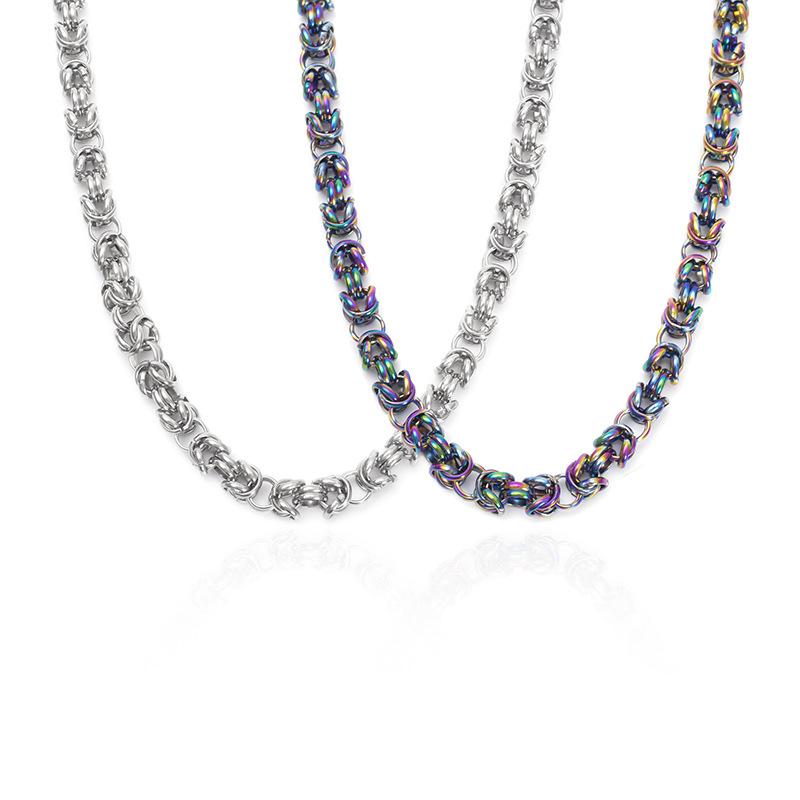 Легкое роскошное мужское колье, универсальная цепочка из титановой стали