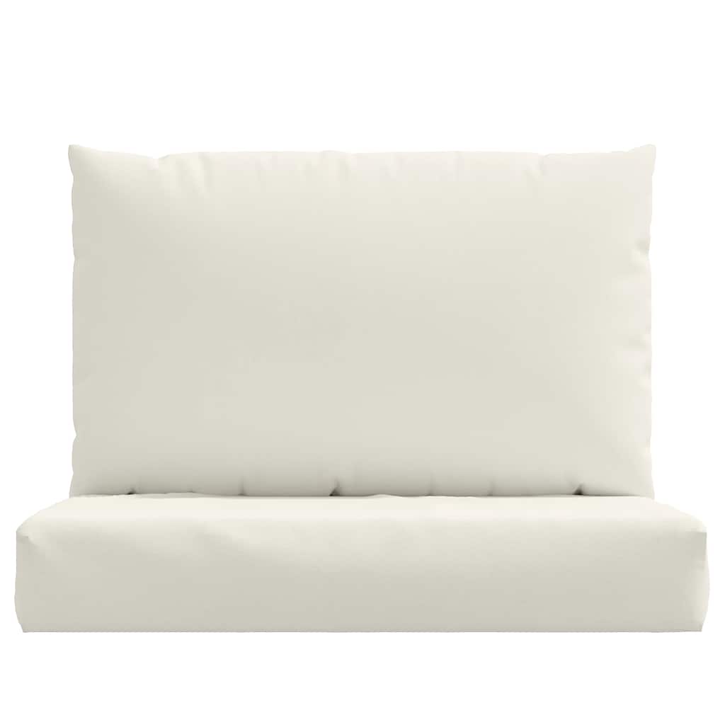 2 Piece Pallet Cushions Melange Cream Fabric