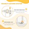 Metal 74 100cm Adjustable Pet Gate Safety Barrier W  Auto Close Door White