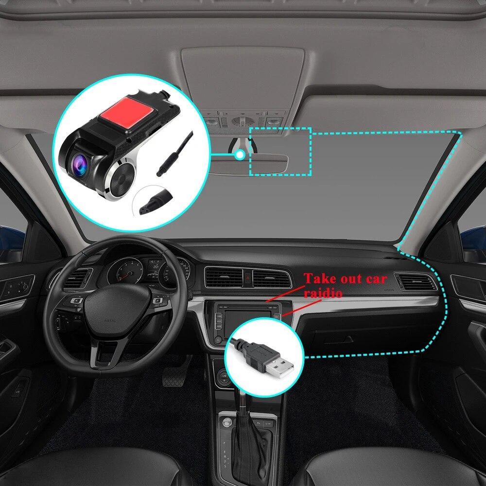 HD USB+Wifi Car Dash DVR Record Front Camera Video 170° Auto Recorder For Android Radio Multimedia Player Surveillance ADAS