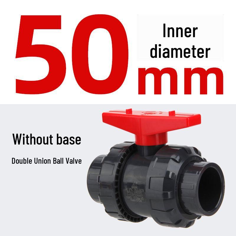 Taiwan PVC Double Union Ball Valve - Acid & Alkali Resistant with Handle