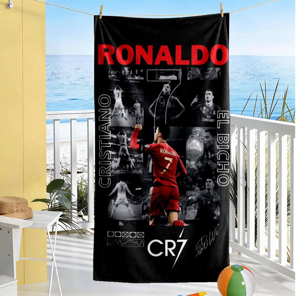 Ronaldo's Iconic Journey Beach Towel High Absorbency & Quick-Dry Comfortable Lightweight