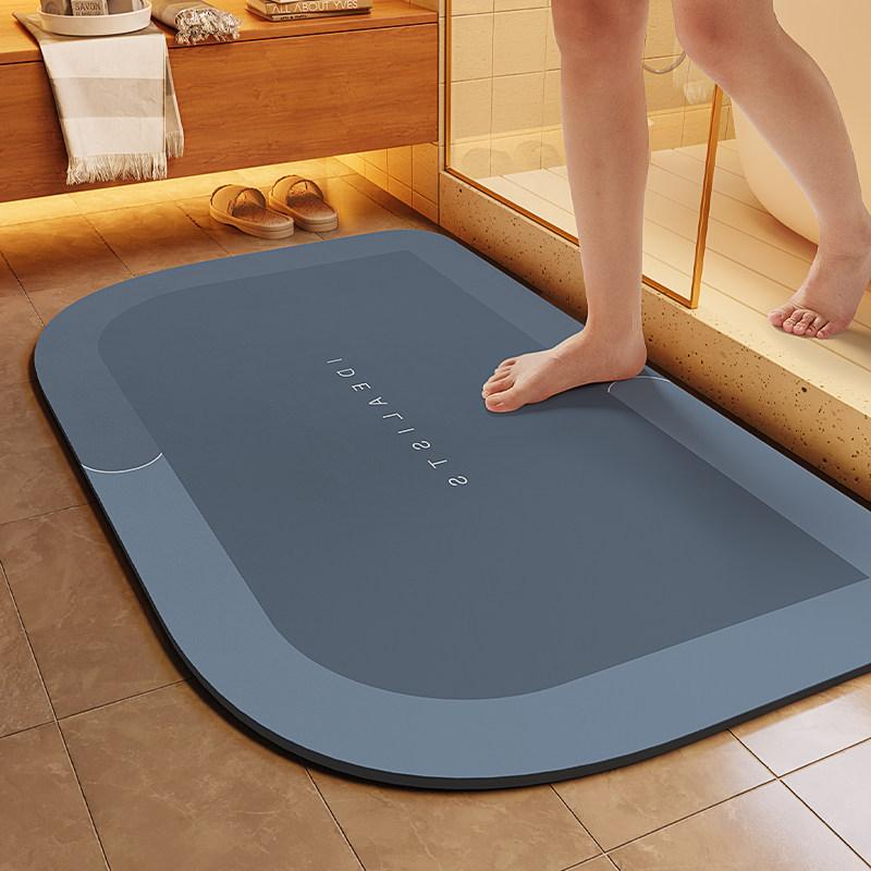 Export quick-drying diatom mud floor mat, water-absorbing non-slip foot mat, household bathroom door carpet, bathroom floor mat