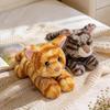 26 см Кавайная Плюшевая Кукла Лежащий Кот Сиамский Кот Рысь Оранжевый Кот Животное Мягкая Игрушка Декор для Дома Мягкая Успокаивающая Игрушка Подарок для Детей