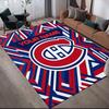 Custom Name,Montreal Canadiens Home Sofa Decoration for Living Room & Bedroom, Non‑Slip Play Flannel Floor Mat for Game Room