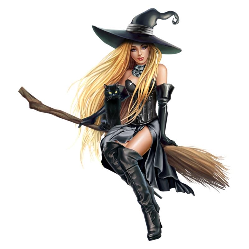 Tri Koshki KCS237 фэнтезийная ведьма Хэллоуин наклейка на автомобиль ПВХ разноцветные наклейки аксессуары для мотоциклов наклейка на автомобиль ноутбук чемодан