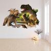 50x70 см снаружи сломанной стены динозавр Юрского периода 3d виниловые наклейки с животными украшение детской комнаты настенные художественные наклейки
