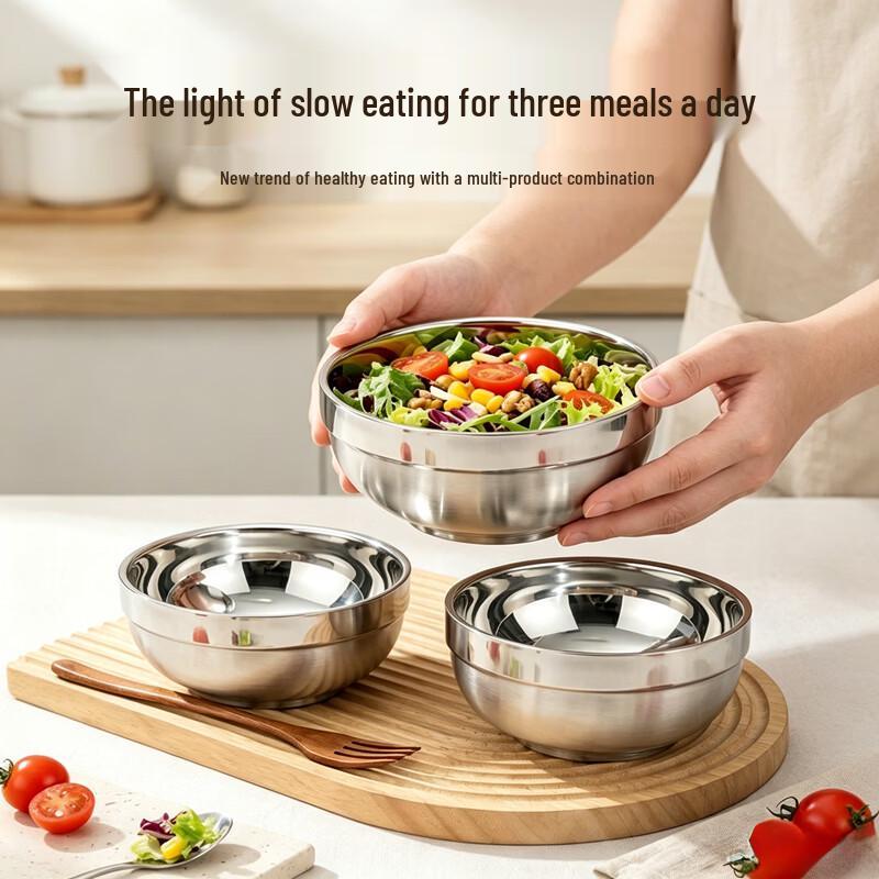 Zhuoliang 304 Stainless Steel Double-Layer Insulated Bowl