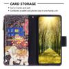 Retro Printed 9 Card Slots Wallet Case for iPhone 14 13 12 11 Samsung S23 S22 S21 A12 A13 A14 A33 A53 A54 Xiaomi Google PU Leather Phone Bag Cover