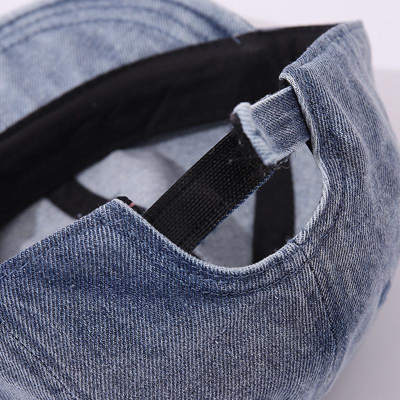 INS Корейский стиль Джинсовая детская бейсболка - Мягкий козырек, Шляпа для мальчиков и девочек, Весна/Осень