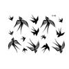 1 шт. тату-наклейки тренд тату-наклейки ласточка 15 картинок размера ласточки
