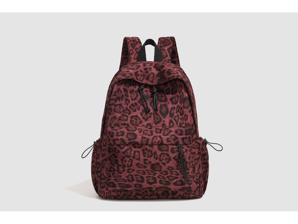 Leopard Print Women's Backpack - Large Capacity Autumn/Winter Bookbag for Students