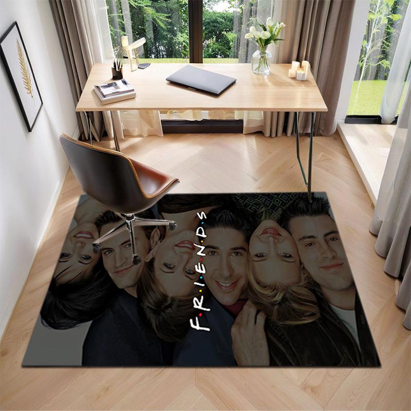 1Pc Friends theme Printed rectangle carpet, home door mat, outdoor travel protection carpet A6