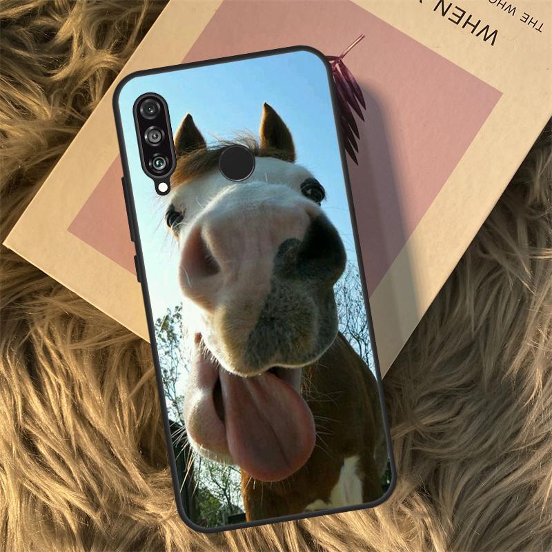 Смешной Чехол с Животным Лошадью Для Huawei P30 P20 P50 Pro P40 Lite P Smart 2021 Nova 5T Для Honor X8 X9a 50 70 Чехол