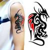 2Pcs Water Transfer Fake Tattoos Disposable Waterproof Temporary Black Dragon Totem Stickers for Women Men Sexy Body Art