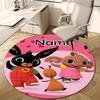Personalized B-Bing Bunny Round Chair Office Rug - Perfect for Mat, Office Chair & More - Ideal Gift for Birthdays and Holidays