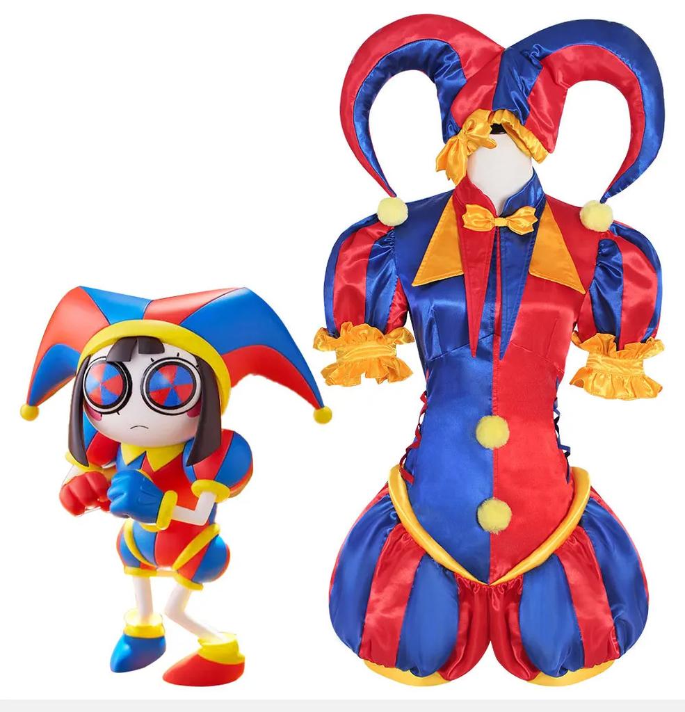 Костюмы для косплея Помни, униформа клоуна, аниме The Amazing Digital Circus, ролевая игра, наряд для Хэллоуина, карнавала, вечеринки
