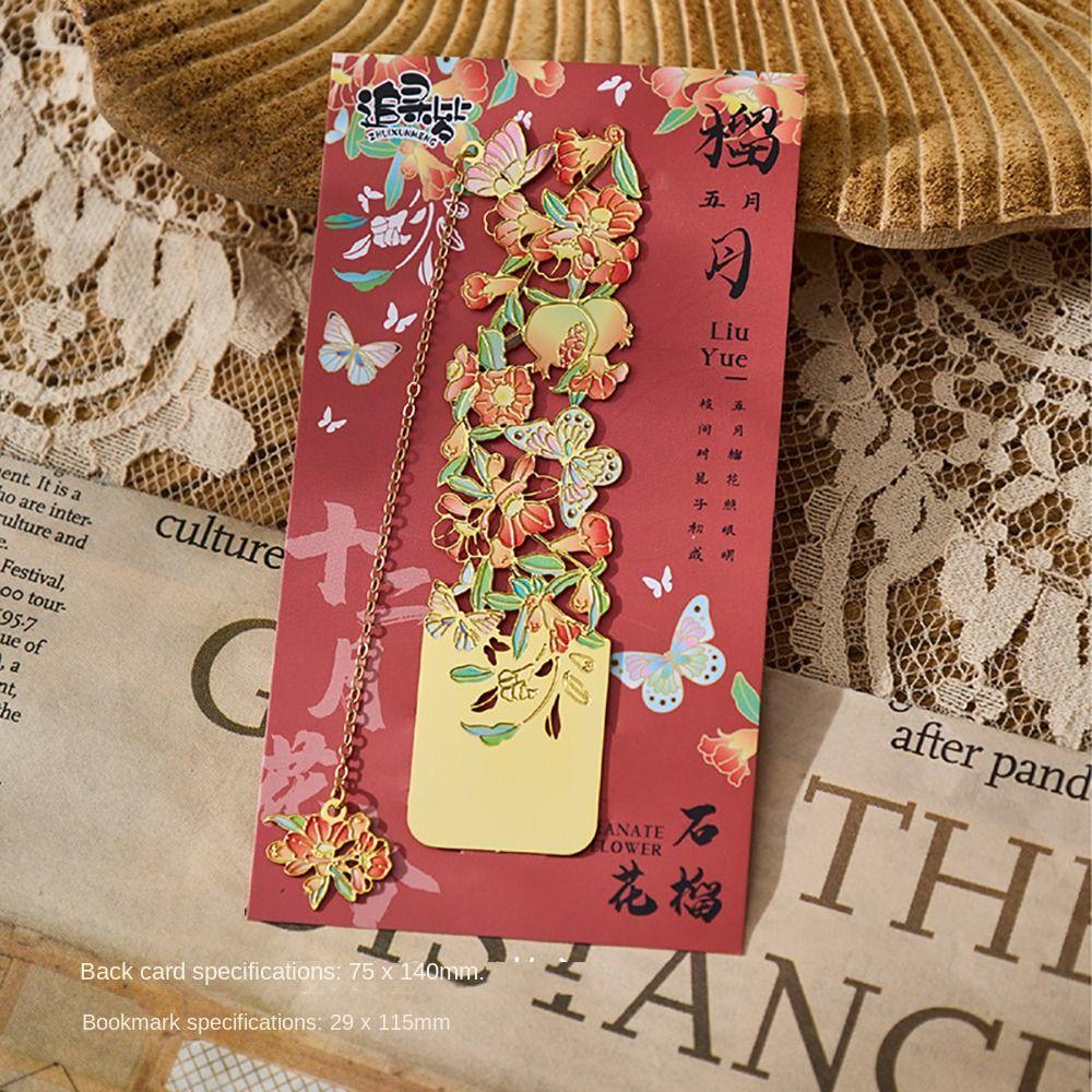 Кисточки Полые Закладки Цветочный Стиль Цветочные Закладки Ретро Металлические Закладки Школьные Канцелярские Принадлежности