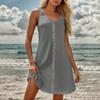 Summer Dresses For Women Beach Boho Sleeveless Printing Tshirt Tank Sundresses