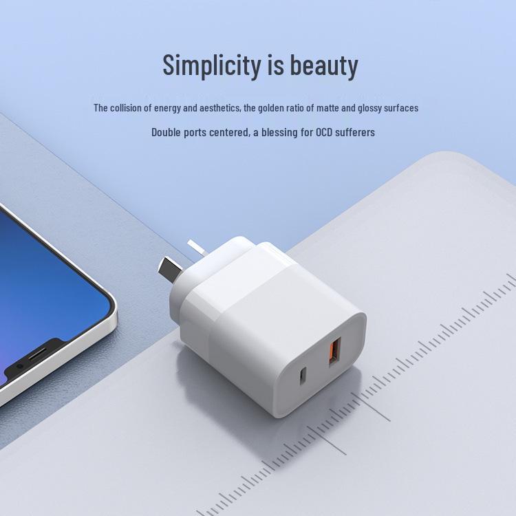 Сертифицированное SAA PD30W A+C Зарядное устройство Type-C USB QC3.0 12V 1.5A Австралийская стандартная вилка