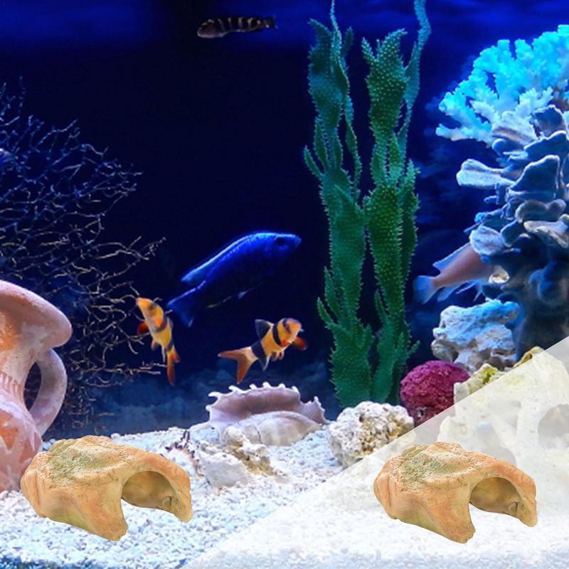 Fish Hiding Cave Natural Reptile Hiding Rock Cave Hideout Turtle Cave Tank Accessories For Reptiles Lizards Turtles Fish