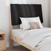 Padded Headboard in Black 75 cm Solid Pine Wood