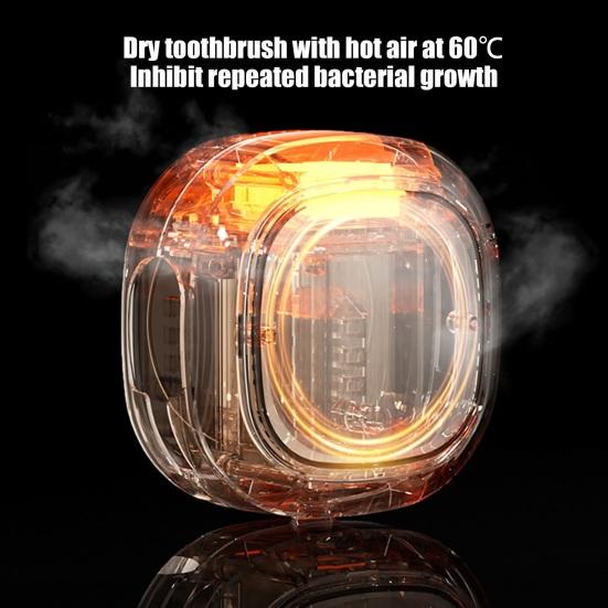 УФ-дезинфицирующее средство для зубных щеток, держатель для хранения, перезаряжаемый, простой в установке, настенный держатель для зубных щеток с УФ-лампой