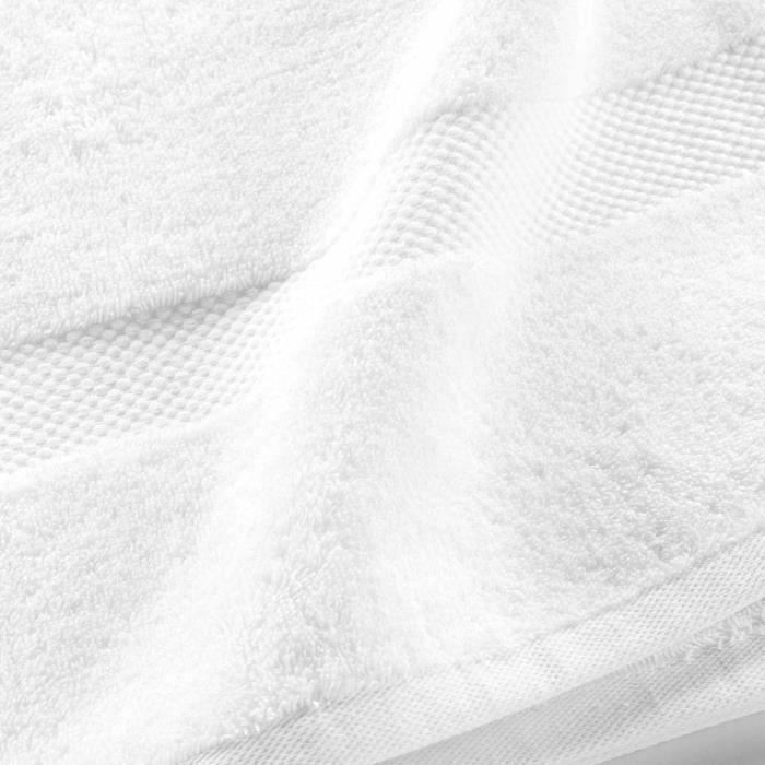 Serviette ou drap de douche - Elegante - 70 x 130 cm - 100% coton - 600 gr/cm² - Blanc