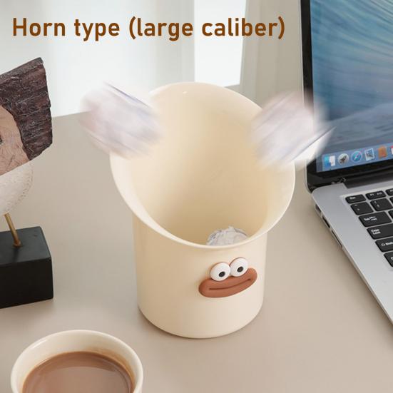 Настольное мусорное ведро Милое мусорное ведро с мини-щеткой для уборки Забавные колбасные губы Маленький мусорный бак для офисного стола туалетного столика