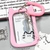 Ins Style Black Photocard Holder Transparent Kpop Idol Card Holder Pu Backbag Pendant Decoration Keychain Student Id Card Storag