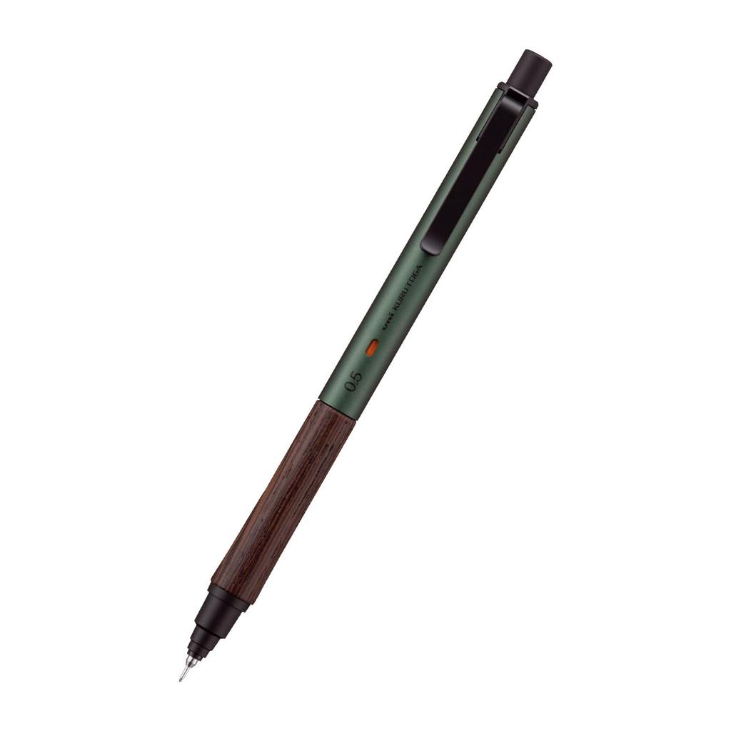 Mitsubishi Pencil Kuru Toga Wood Mechanical Pencil Forest Green 0.5mm M5KW1P.88