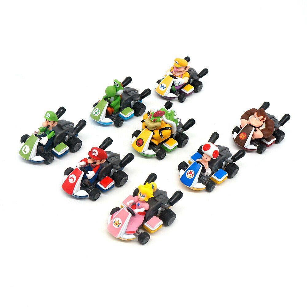 Super Mario Kart Action Figure Set With 8 Characters Perfect For Collectors And Kids!