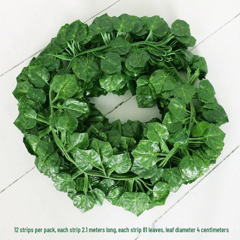 Decorative Indoor Stair Handrail with Climbing Green Leaves for Outdoor, Wedding, or Hanging Display