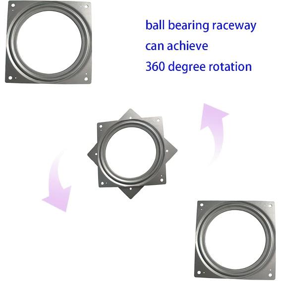 1 Pcs 6 Inch Sn Turntable Bearings Sn Turntable Lazy Sn Turntable Square Rotating Bearing Plate Lazy Sn Hardware Swivel Plate, for Swivel