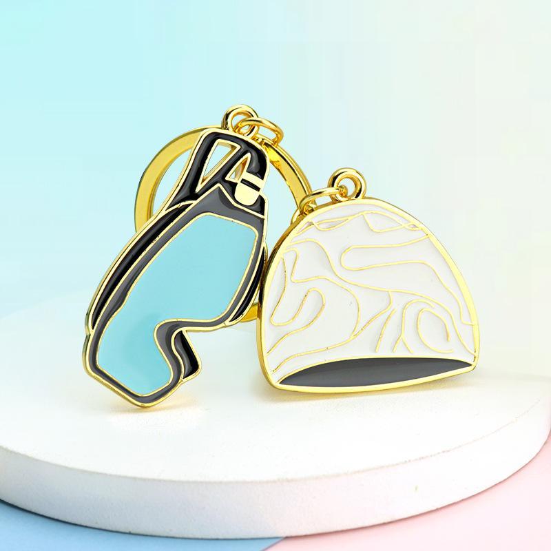 Swim Goggles Cap Keychain Delicate Metal Swimmer Charm Pendant Durable Sports Keyring for Swimmer Birthday Gift