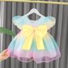 2025 New Baby Skirts Rainbow Color Girls Dresses Summer Girls Princess Dress for Children