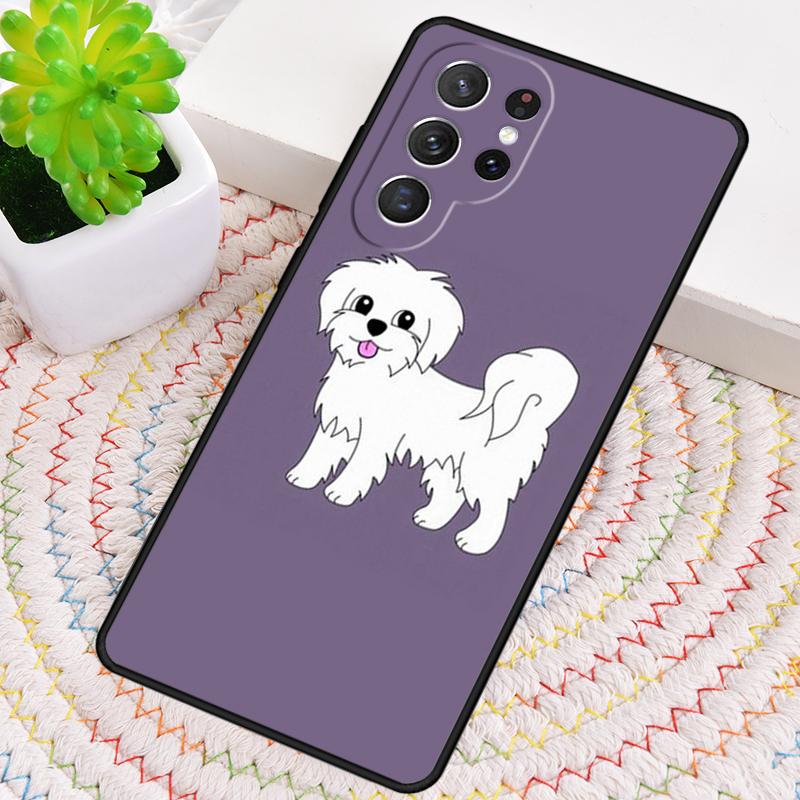 Maltese Dog Puppy Silicone Phone Case For Samsung Galaxy note 10 pro S26 S25 S24 S23 S22 S21 Plus S25Ultra Capa Cover