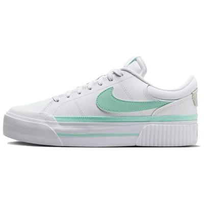 Court Legacy Нескользящие Амортизаторы Низкие Кеды для Скейтборда Женские Белые Зеленые Кроссовки FZ3770-100