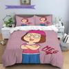 Meg Griffin Pattern Bedding Home Decoration Birthday Gift ( 1 duvet cover + 2 pillowcase, without core),fan merchandise.