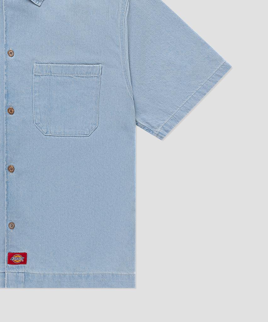 Dickies Свободная джинсовая рубашка с большим карманом Цвет: Туманно-синий