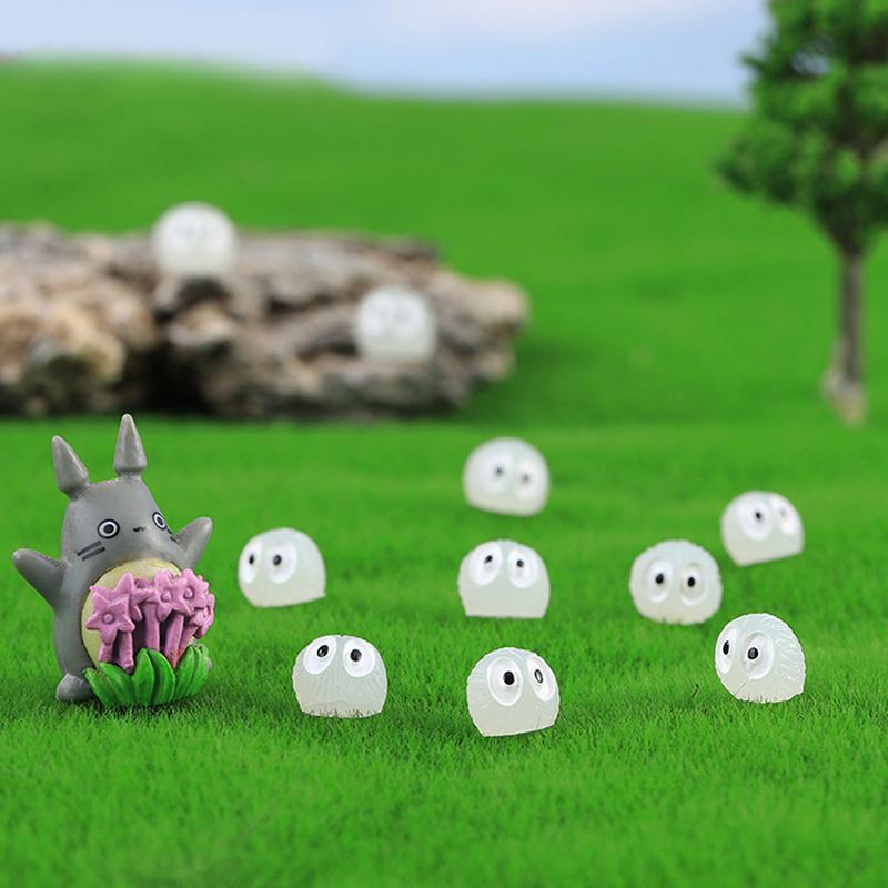 10 шт. Мини Светящиеся Брикеты Эльфийская Пыль Дух Микро Украшения Маленький Угольный Шарик Светящееся Горшечное Украшение Миниатюрный Садовый Декор