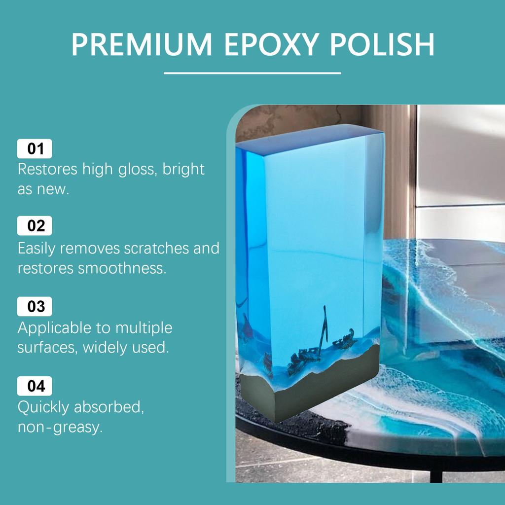 JAKEHOE Epoxy Resin Polish Gentle Clean Scratch Remover Surface Repair Car Paint Polish 100ml