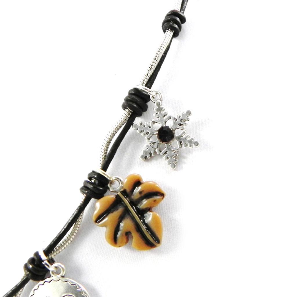 Les Trésors De Lily [H9868] - Дизайнерское колье «Мать-природа» фиолетово-зеленый