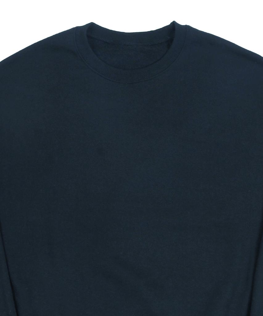GRAVER [Unisex] Elbow Checkerboard Dot Smile Sweatshirt_Navy