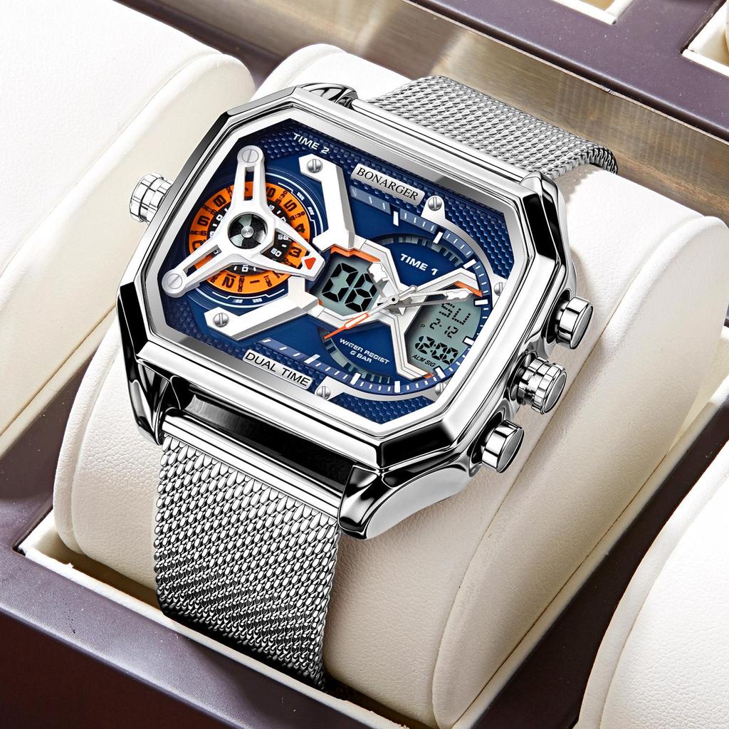 Трансграничные мужские многофункциональные водонепроницаемые спортивные часы - европейский и американский стиль