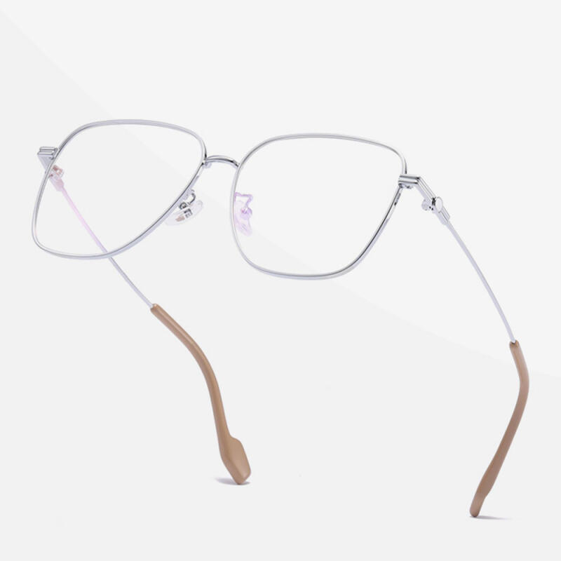 NeoRetro F8038 Металлические Очки с Наклоном Серебристые