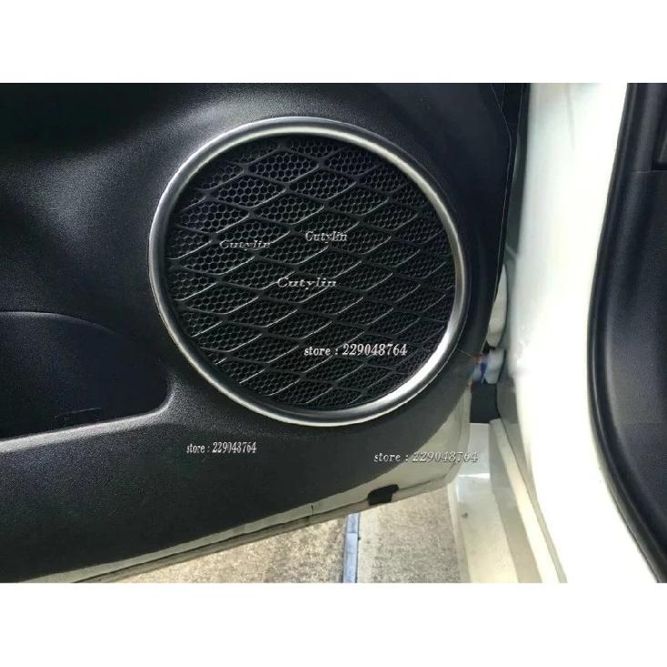 For Toyota Prius 2016 2017 2018 ABS Black Car Door Speaker Cover Trim Audio Loudspeaker Frame Sticker Interior Accessories 4pcs